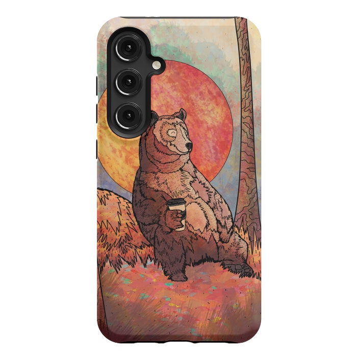 Galaxy S24 Plus StrongFit The relaxing bear by Steve Wade (Swade)