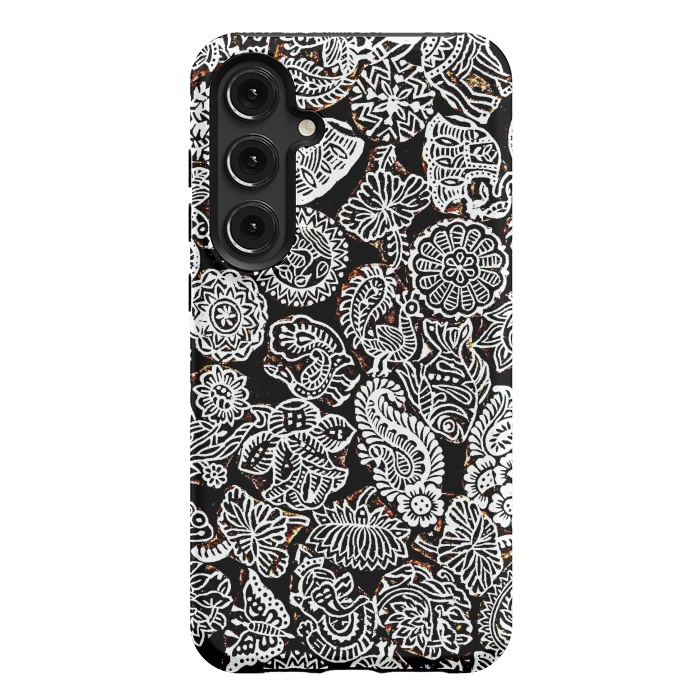 Galaxy S24 Plus StrongFit Black and white pattern by Winston
