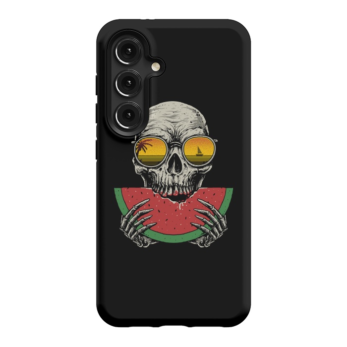 Galaxy S24 StrongFit Watermelon Skull by Afif Quilimo