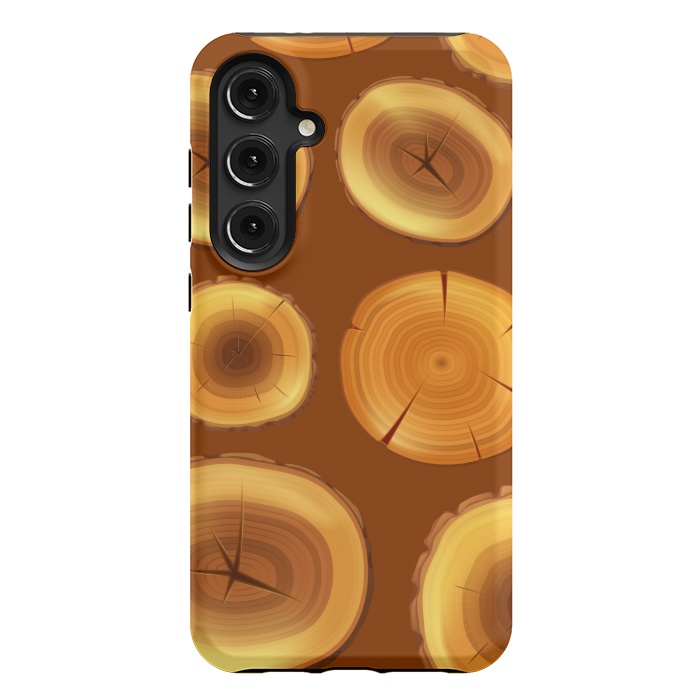 Galaxy S24 Plus StrongFit wooden trunk pattern by MALLIKA