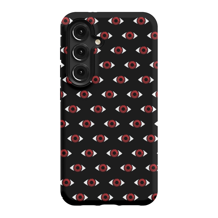 Galaxy S24 StrongFit Red eye pattern by Laura Nagel