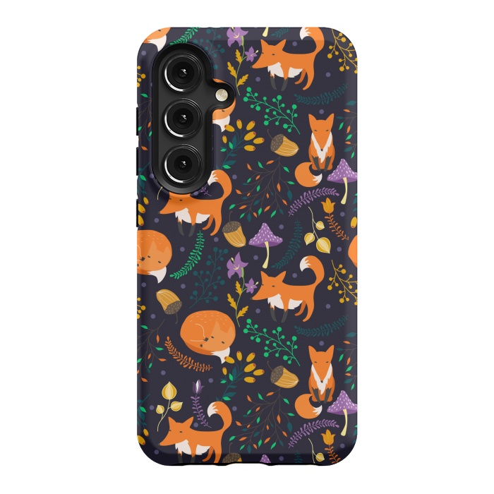 Galaxy S24 StrongFit Cute foxes by Julia Badeeva