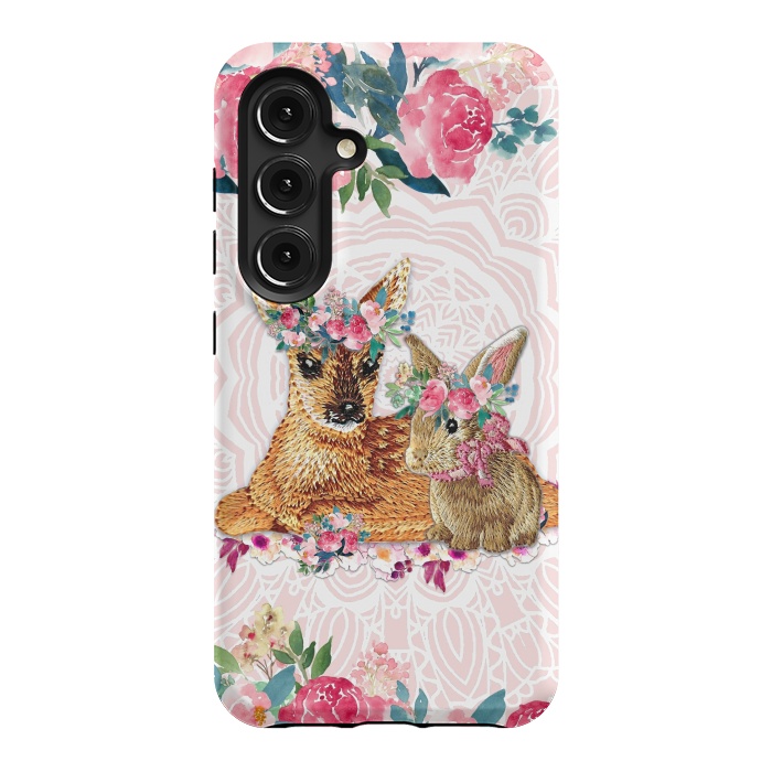 Galaxy S24 StrongFit Flower Friends 1 by Monika Strigel