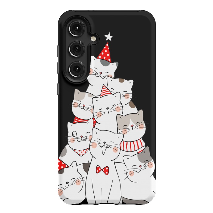 Galaxy S24 Plus StrongFit christmas cats by haroulita