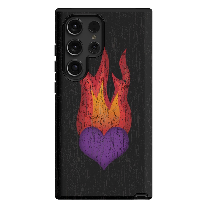 Galaxy S24 Ultra StrongFit Heart on Fire by Majoih