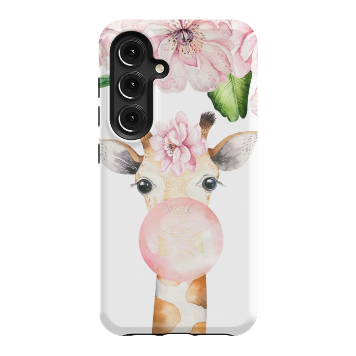Galaxy S24 StrongFit Flower Giraffe With Chewing gum by  Utart
