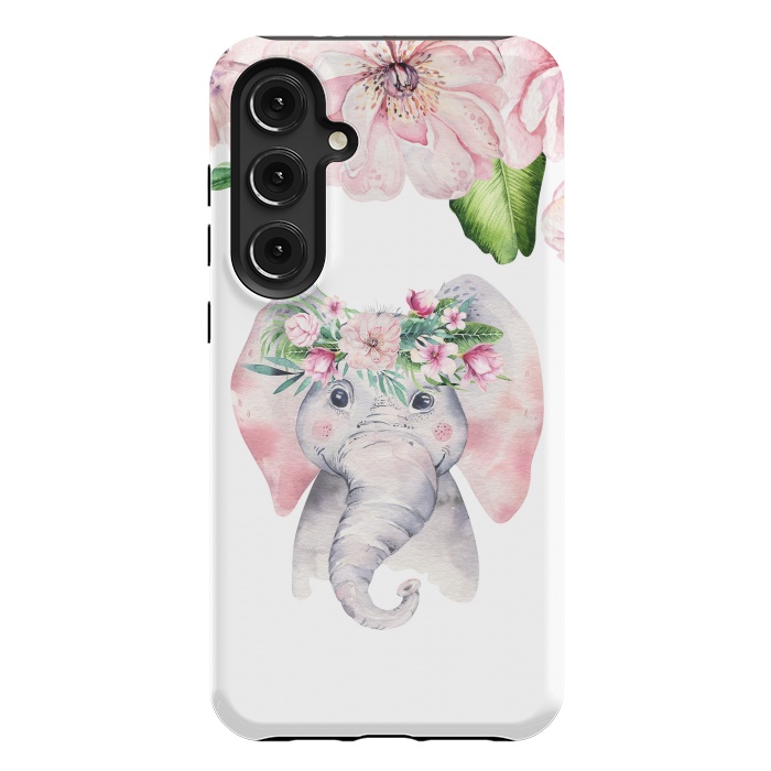 Galaxy S24 Plus StrongFit Flower Elephant by  Utart