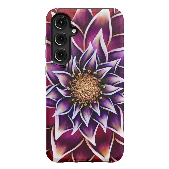 Galaxy S24 Plus StrongFit Gilded Dahlia by Denise Cassidy Wood