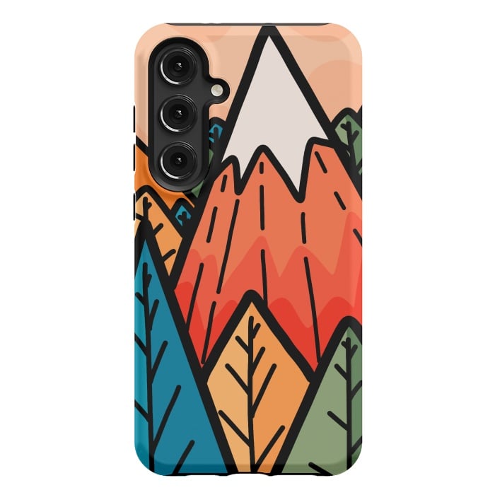 Galaxy S24 Plus StrongFit The lone mountain forest by Steve Wade (Swade)
