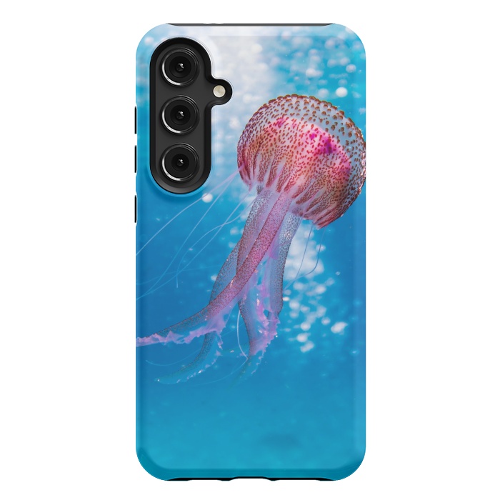 Galaxy S24 Plus StrongFit Shallow Focus Photo of Pink and Brown Jellyfish by Winston