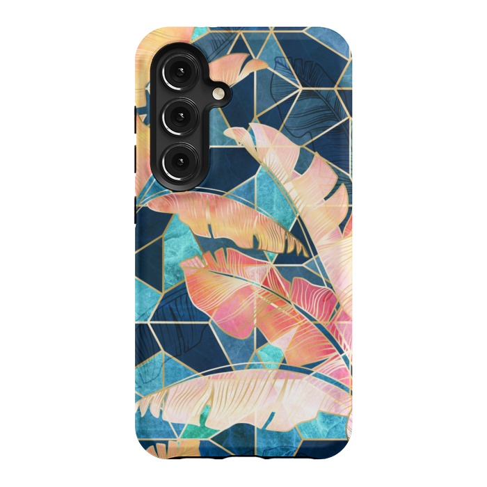 Galaxy S24 StrongFit Marbled Topical Sunset by gingerlique