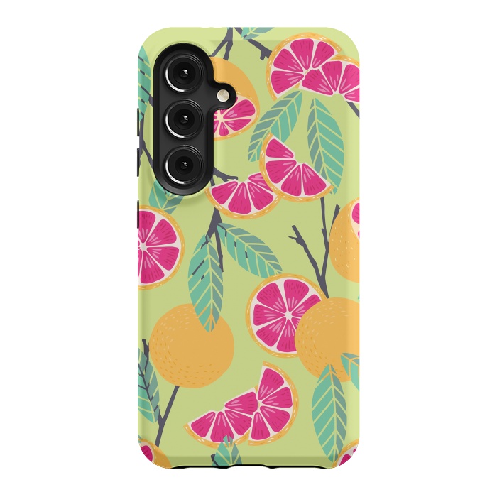 Galaxy S24 StrongFit Grapefruit pattern 01 by Jelena Obradovic