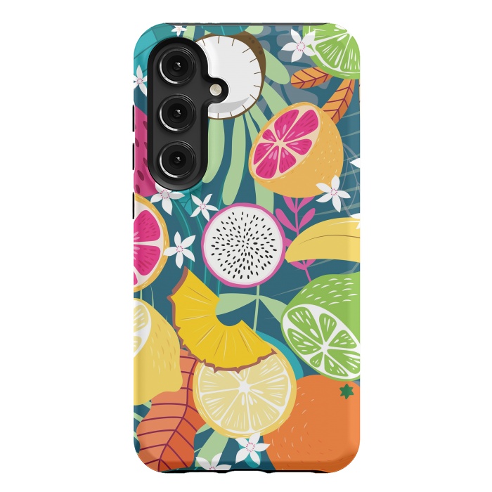 Galaxy S24 Plus StrongFit Tropical fruit pattern 02 by Jelena Obradovic