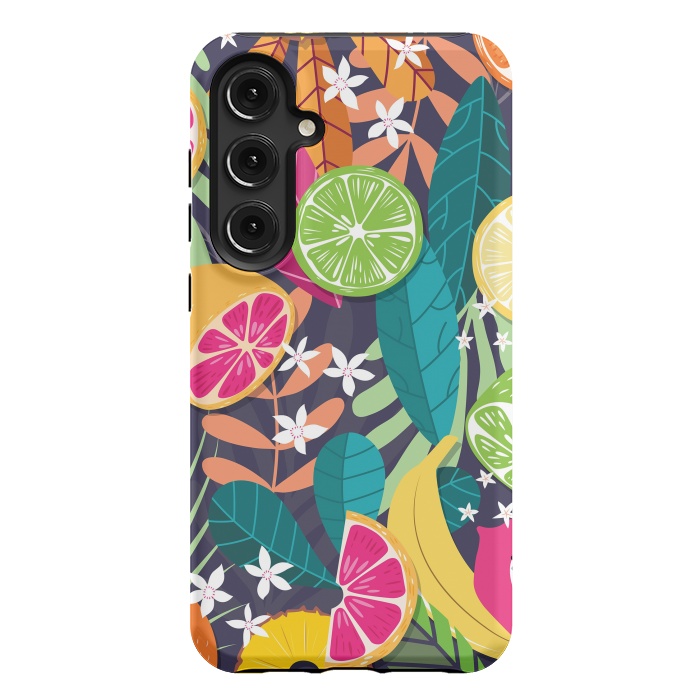 Galaxy S24 Plus StrongFit Tropical fruit pattern 03 by Jelena Obradovic