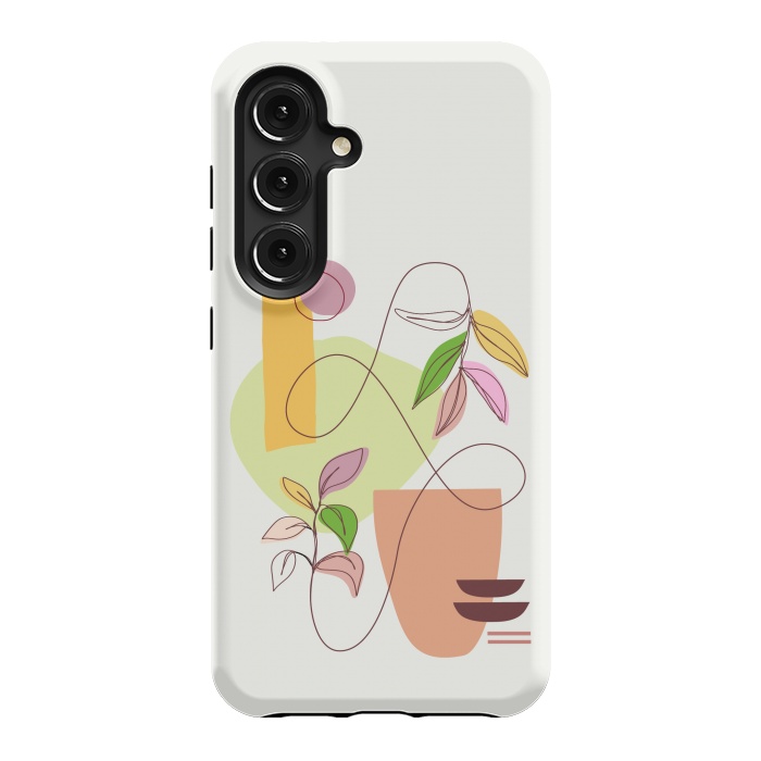 Galaxy S24 StrongFit Geometric Shapes and Botanic 2 by nineFlorals