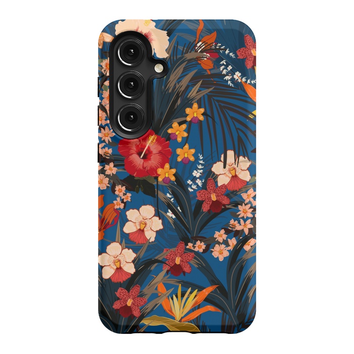 Galaxy S24 StrongFit Fashionable Tropical Environment with Deep Jungle Plants by ArtsCase