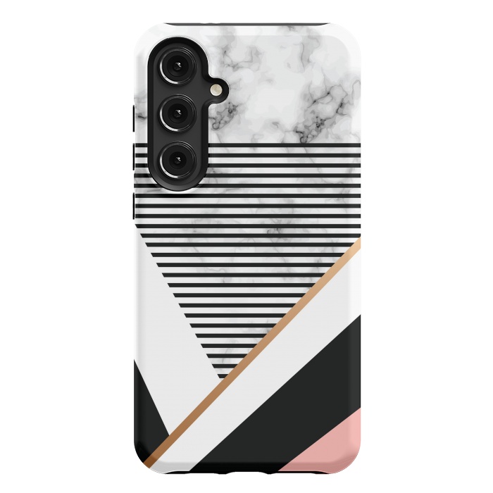Galaxy S24 Plus StrongFit Geometric Marble Design by ArtsCase