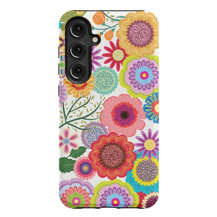 Galaxy S24 Plus StrongFit Seamless Pattern with Flowers XI by ArtsCase