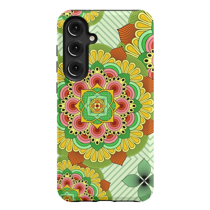 Galaxy S24 Plus StrongFit Mandala African Zen Floral Ethnic Art Textile by ArtsCase