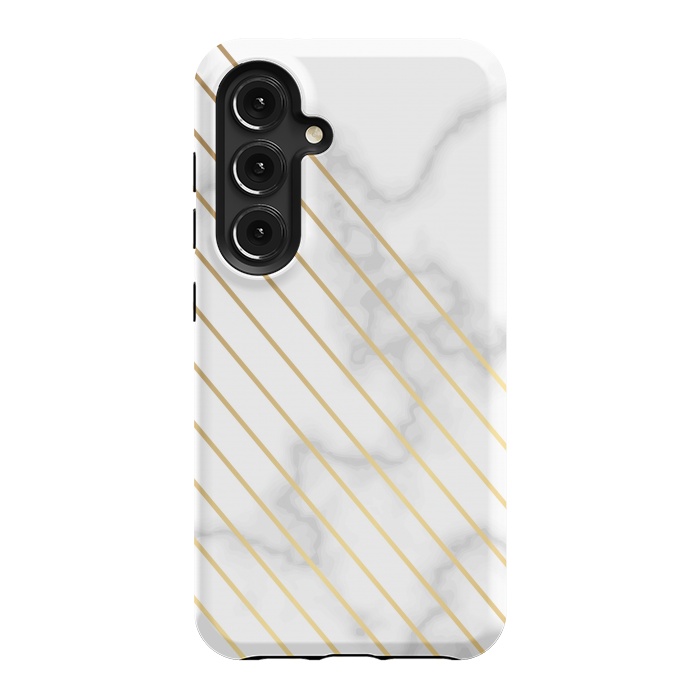 Galaxy S24 StrongFit Modern Marble Design Pink and Gray by ArtsCase