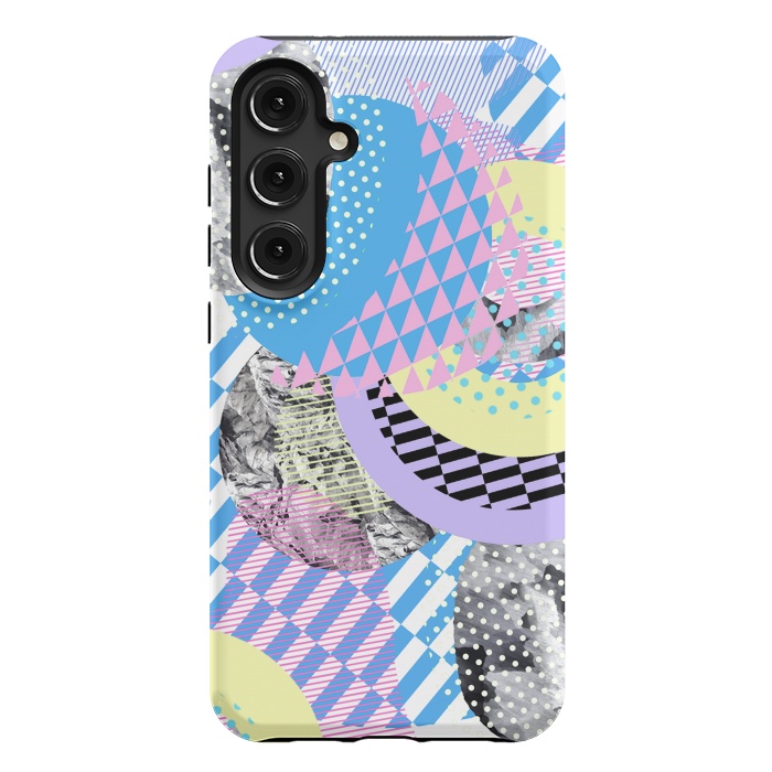 Galaxy S24 Plus StrongFit Multicoloured playful pop-art collage by Oana 
