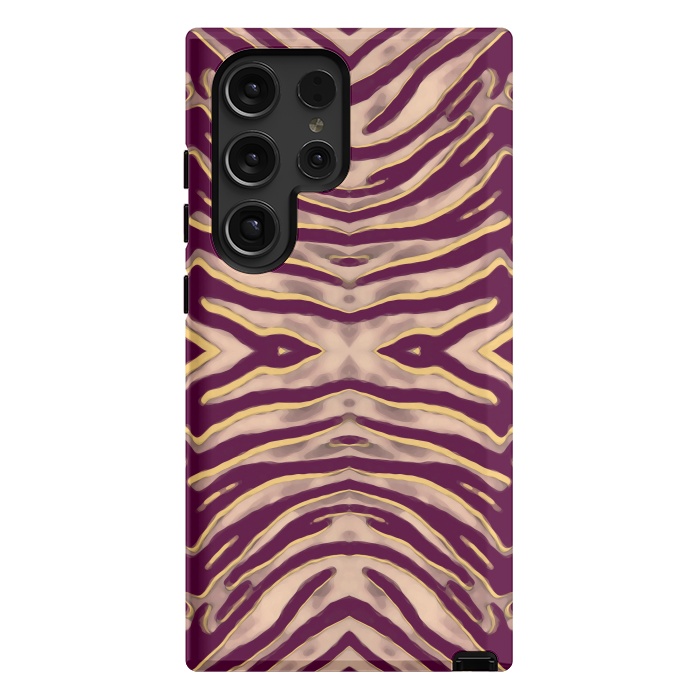 Galaxy S24 Ultra StrongFit Tan brown tiger stripes print by Oana 
