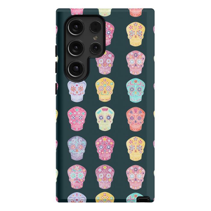 Galaxy S24 Ultra StrongFit Day of the Dead Mexican Sugar Skulls by Nic Squirrell