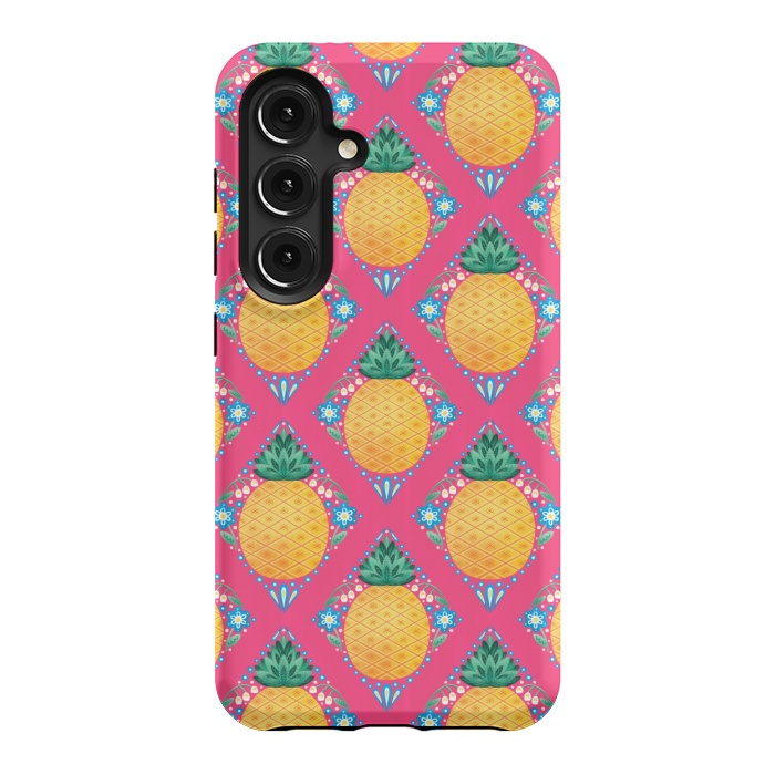 Galaxy S24 StrongFit Bright Pineapple by Noonday Design