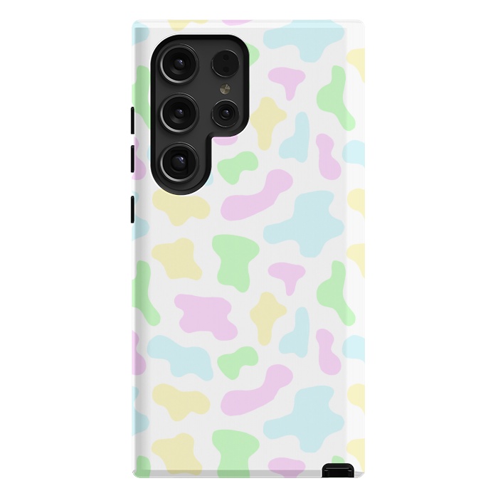 Galaxy S24 Ultra StrongFit Pastel Rainbow Cow Print by Julie Erin Designs
