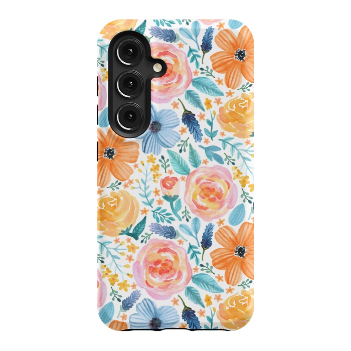 Galaxy S24 StrongFit Bold Blooms by Tangerine-Tane