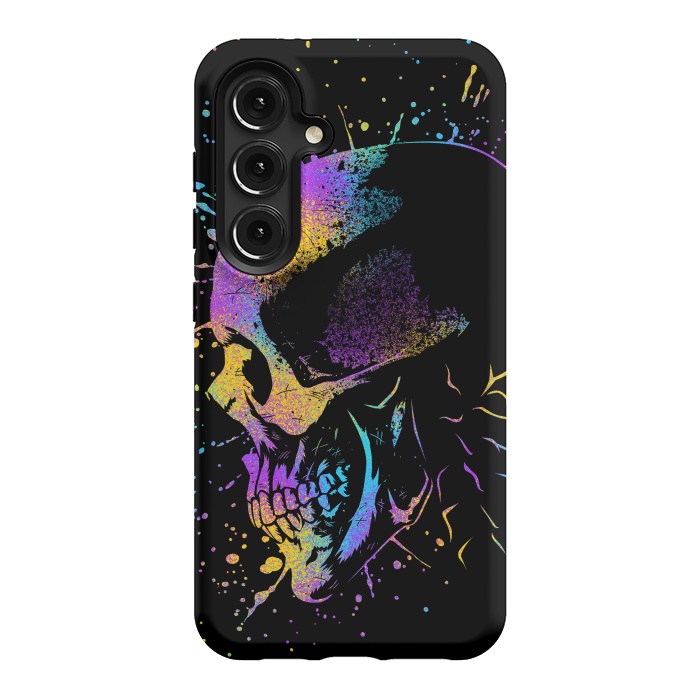 Galaxy S24 StrongFit Skull Colorful Artistic by Alberto
