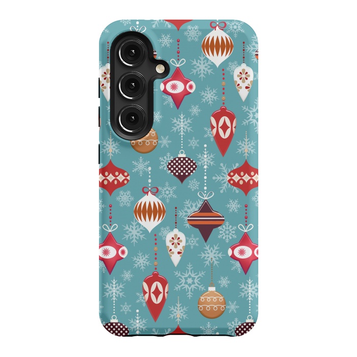 Galaxy S24 StrongFit Colorful decorated Christmas ornaments by Oana 