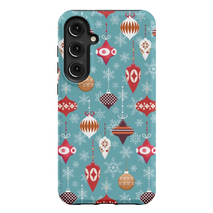 Galaxy S24 Plus StrongFit Colorful decorated Christmas ornaments by Oana 