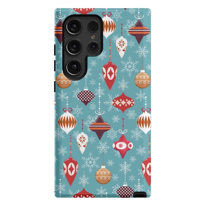 Galaxy S24 Ultra StrongFit Colorful decorated Christmas ornaments by Oana 
