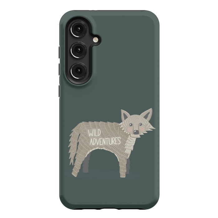 Galaxy S24 Plus StrongFit Wild Adventures Wolf  by Edith May