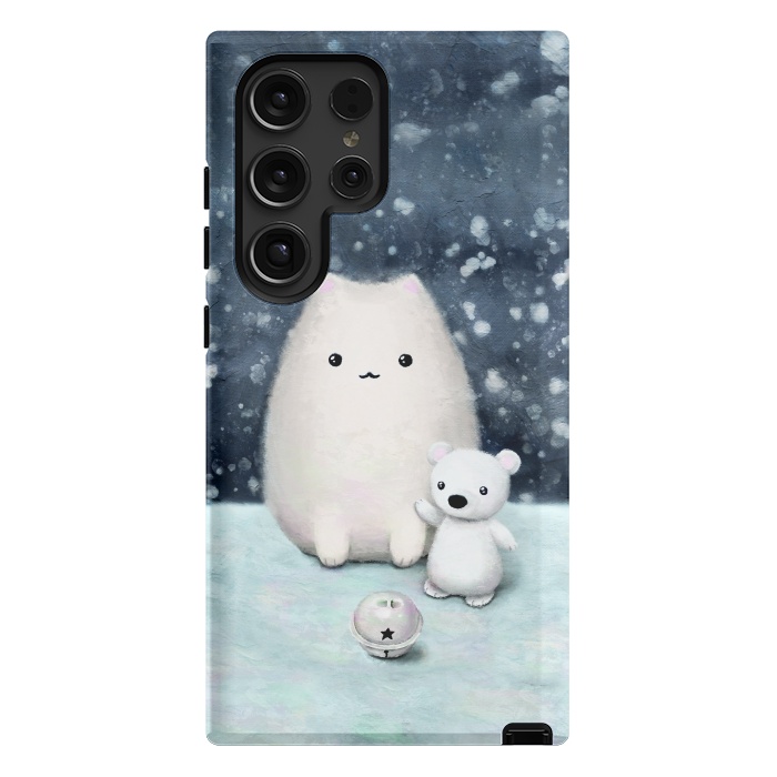 Galaxy S24 Ultra StrongFit Winter cat by Laura Nagel