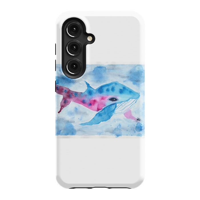 Galaxy S24 StrongFit Baby whale watercolor by ArtKingdom7