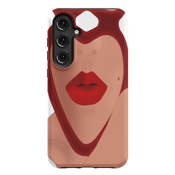 Galaxy S24 Plus StrongFit Mirrored Lips - Valentines Edition Design by Anima Tea Story