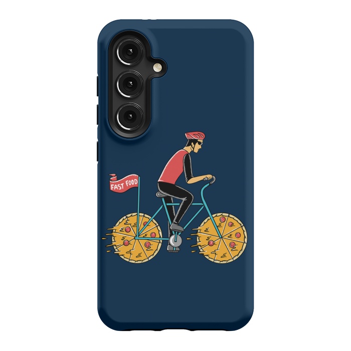 Galaxy S24 StrongFit Pizza Bicycle by Coffee Man