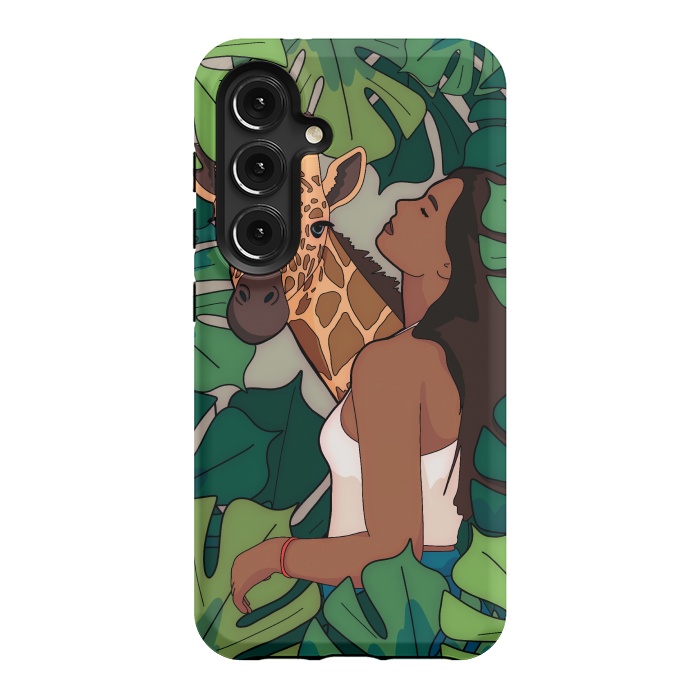 Galaxy S24 StrongFit The green jungle girl by Steve Wade (Swade)