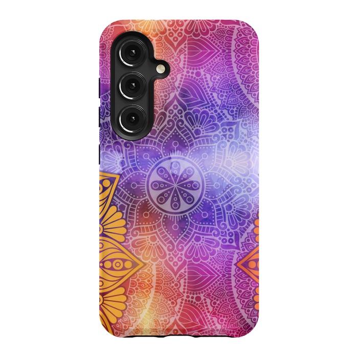 Galaxy S24 StrongFit Mandala Pattern with bright Colors by ArtsCase