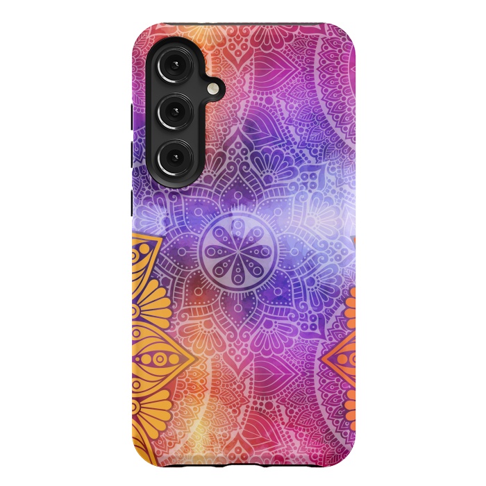 Galaxy S24 Plus StrongFit Mandala Pattern with bright Colors by ArtsCase