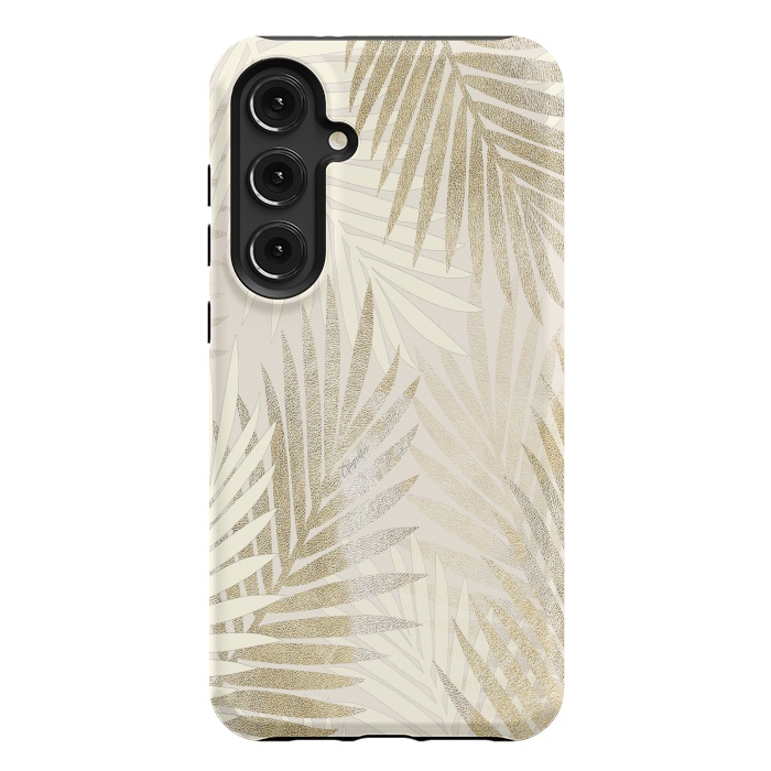 Galaxy S24 Plus StrongFit Relaxing Palms-Gold by ''CVogiatzi.