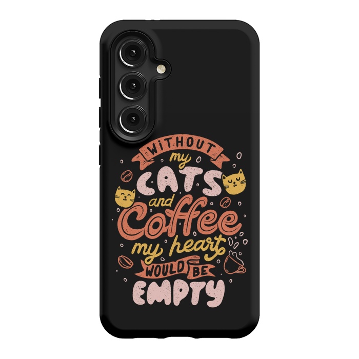 Galaxy S24 StrongFit Cats and Coffee  by eduely