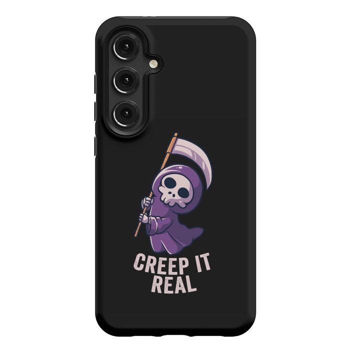 Galaxy S24 Plus StrongFit Creep It Real - Skull by eduely