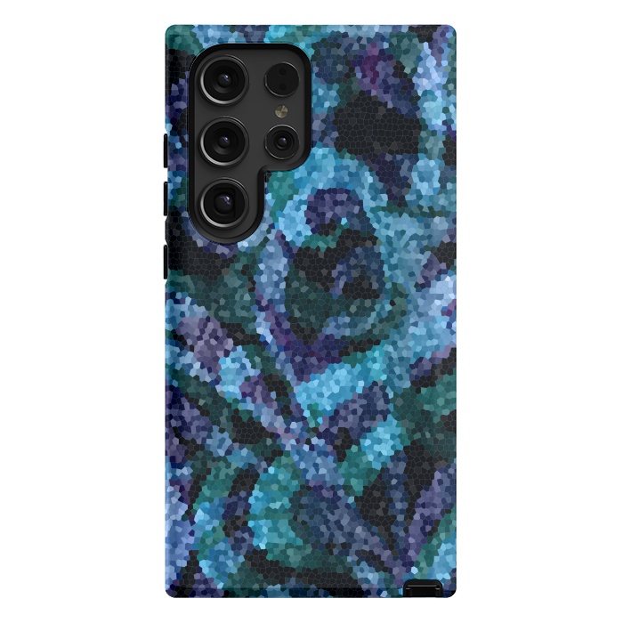 Galaxy S24 Ultra StrongFit Mosaic Floral Abstract G21B by Medusa GraphicArt
