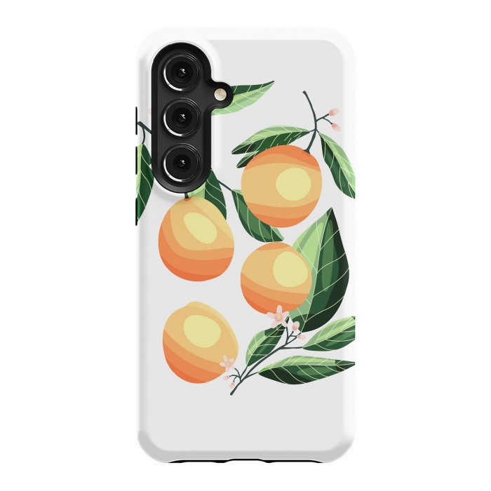 Galaxy S24 StrongFit Peaches on white by Jelena Obradovic