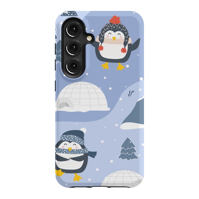 Galaxy S24 StrongFit winter happy penguins by haroulita