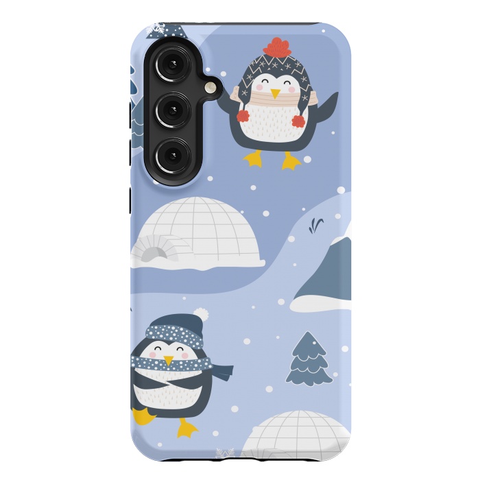 Galaxy S24 Plus StrongFit winter happy penguins by haroulita
