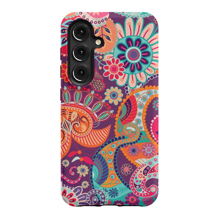 Galaxy S24 StrongFit Figure in bright flowers by ArtsCase